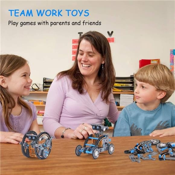 STEM Projects 12-in-1 Creation Solar Robot Kit,Science Experiments Toys Gifts - Picture 5 of 7